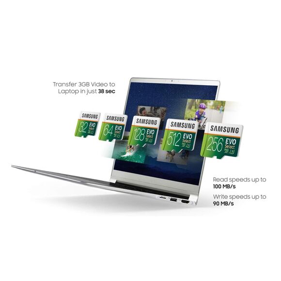 Bundle of 2 Samsung MicroSDXC EVO Select Cards & Adapters-NIB! - Picture 7 of 8